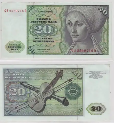 T145537 Banknote 20 DM Deutsche Mark Ro. 271b Schein 2.Jan. 1970 KN GE 2569716 D