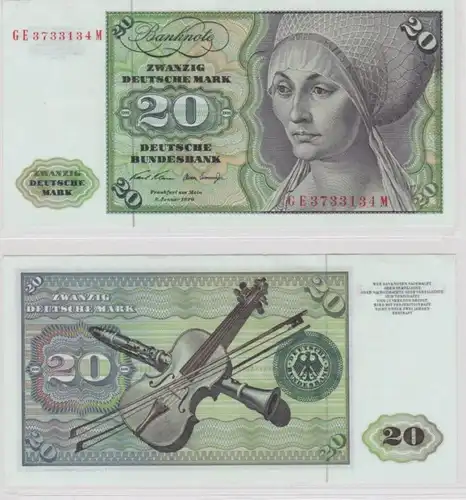 T145393 Banknote 20 DM Deutsche Mark Ro. 271b Schein 2.Jan. 1970 KN GE 3733134 M