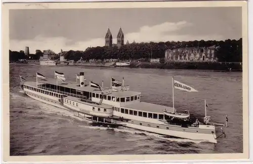 67107 Ak Duisburg Ruhrorter Transport de passagers Bateau "Glückauf" 1938