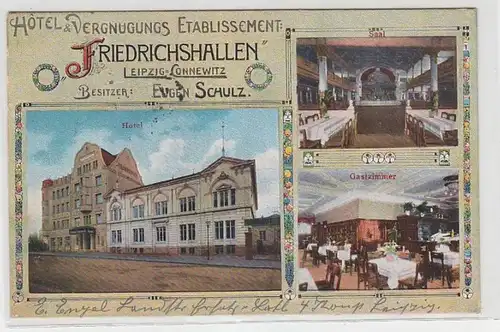 67042 Mehrbild Ak Leipzig Connewitz Hotel "Friedrichshallen" 1915