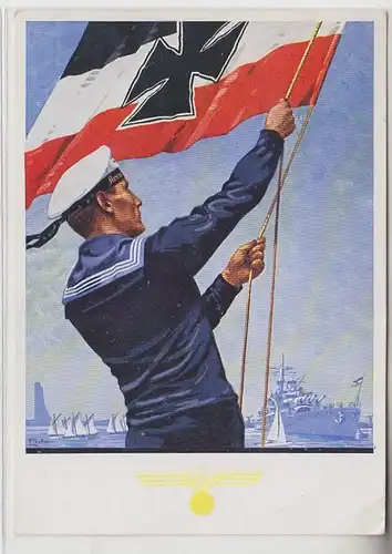 66942 Propaganda Ak Marine Semaine populaire Kiel 1935