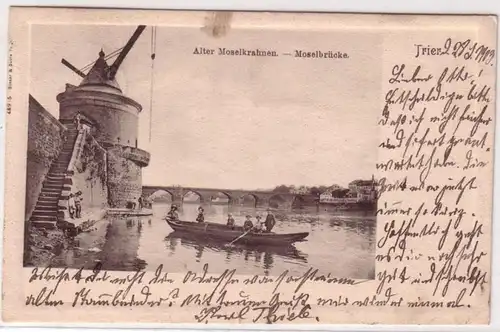 66892 Ak Trèves vieilles dindes de Moselle pont de la Mosel 1903