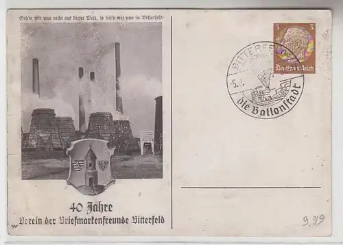 66711 Gansachen Ak 40 Jahre Verein der Briefmarkenfreunde Bitterfeld 1937