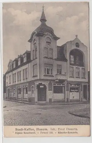 66682 Ak Husum ville café avec pâtisserie propre vers 1910