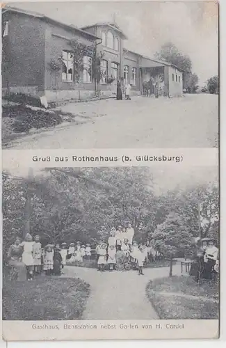 66681 Mehrbild Ak Gruß aus Rothenhaus bei Glücksburg Gasthaus um 1915