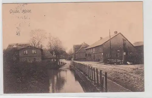 66677 Ak Grube in Holstein Vue du village 1916