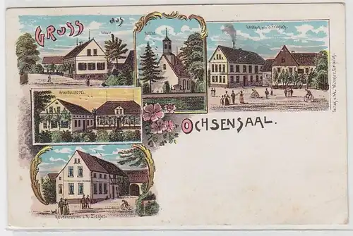 66615 Ak Lithographie Salutation de Ochsensalal Gasthof, etc. vers 1900