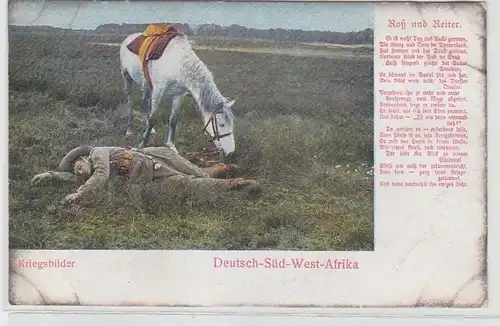 66487 Ak allemand Sud-Ouest Afrique images de guerre "Rose et cavalier" n°6039 vers 1905
