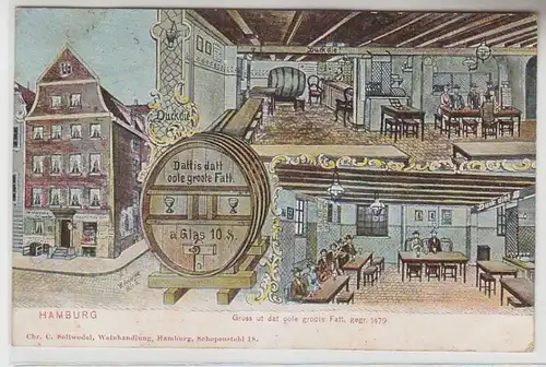 66461 Multi-image Ak Hambourg Vente de vin Soltwedel 1906