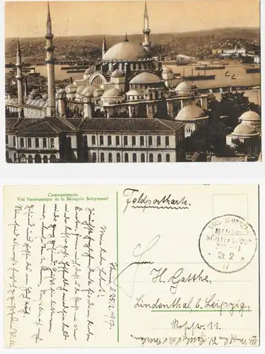 66429 Ak avec cachet de poste de terrain Turquie MSP Nr.69 SMS Wroclaw 1917