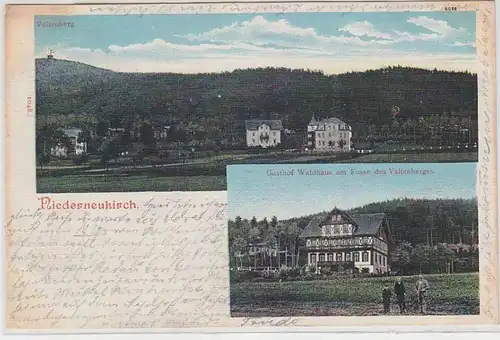66406 Mehrbild Ak Niederneukirch Valtenberg und Gasthof Waldhaus 1905