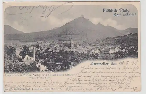 66327 Ak Annweiler avec Trifels, Anebos et Scharfenberg 1898