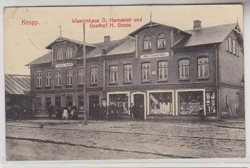 66323 Ak Kropp in Holstein Warenhaus O. Hamester et Gasthof H. Greve 1909
