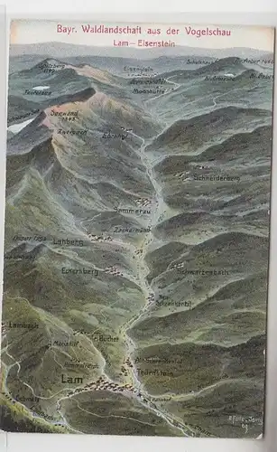 66277 Ak Lam Eisenstein Bayr. Paysage forestier de la vue des oiseaux vers 1910