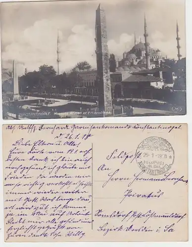 66186 Ak mit Feldpoststempel Türkei Feldpost Militär Mission Konstantinopel 1918