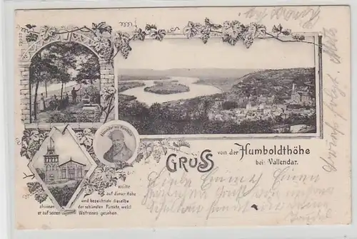 66177 Mehrbild Ak Gruß von der Humboldthöhe bei Vallendar 1904