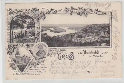 66177 Multi-image Ak Salutation de la hauteur Humboldt à Vallendar 1904