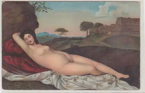 66176 Erotik Ak "Vénus défoncé" - Acte féminin vers 1910