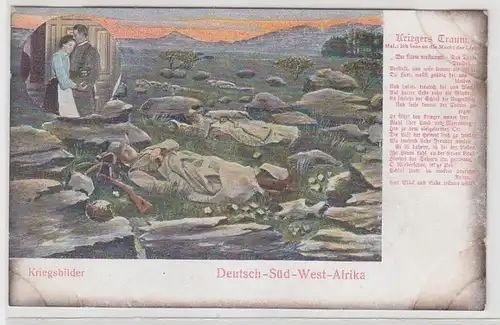 66152 Ak allemand Sud-Ouest Afrique images de guerre "Rêve de guerriers" n° 6032 vers 1905