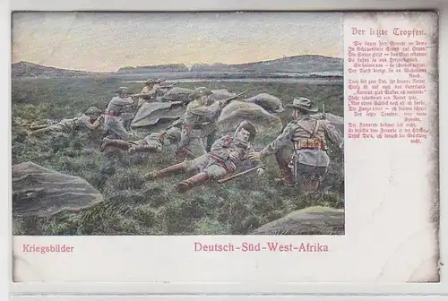 66151 Ak allemand Sud-Ouest Afrique images de guerre "La dernière goutte" n°6035 1905