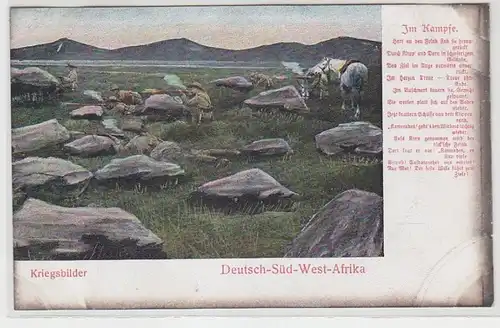 66148 Ak allemand Sud-Ouest Afrique images de guerre "Im Kampe" n°6033 vers 1905