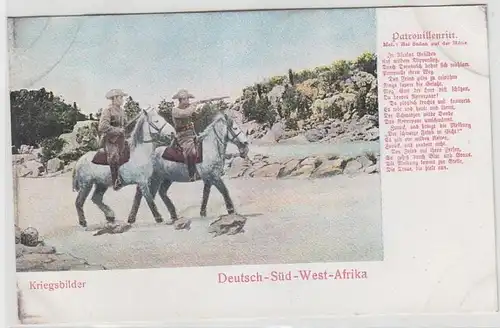 66145 Ak Deutsch Süd West Afrika Kriegsbilder "Patrouillenritt" Nr.6030 um 1905