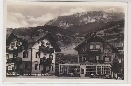 66115 Ak Partenkirchen Hotel Werdenfelser Michl um 1940