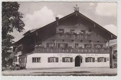 66078 Ak Hundham im Leitzachtal Gasthof Metzgerei um 1960