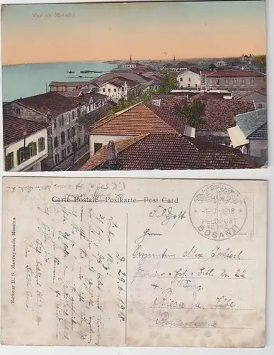 66074 Ak avec cachet de la poste de terrain Turquie Poste de campagne Mission militaire Bosanti 1918