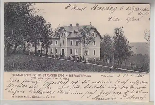 66051 Ak Frais d'été Strassberg Bergstraße Villa Alfred 1903