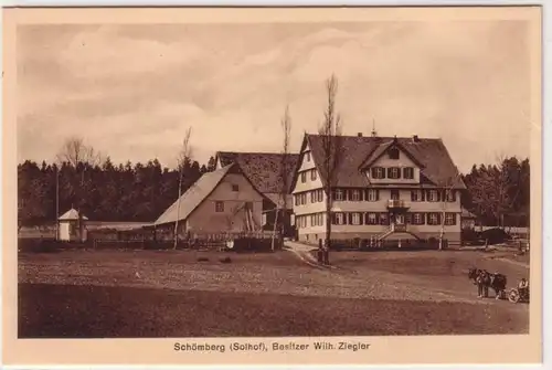 66034 Ak Schömberg (Solhof) Besitzer Wilhelm Ziegler um 1930