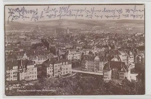 66016 Ak Plauen im Vogtland Gesamtansicht vom Bärenstein 1924