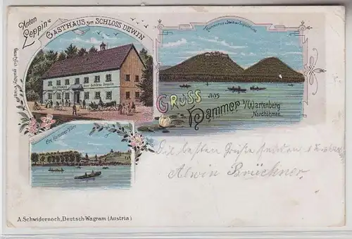 66001 Ak Lithographie Salutation de Hammer près de Wartenberg Bohême du Nord 1907