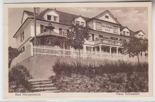 65908 Ak Bad Mergentheim Haus Schwaben 1936