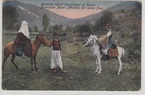 65853 Ak Bosnicher Bauer (Moslim) avec sa femme en 1921