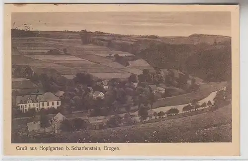 65791 Ak Gruß aus Hopfgarten bei Scharfenstein im Erzgebirge 1928