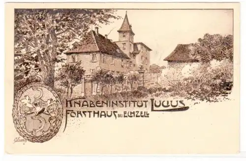 65691 Ak Institut des garçons Lucius Forsthaus près d'Echzell vers 1920