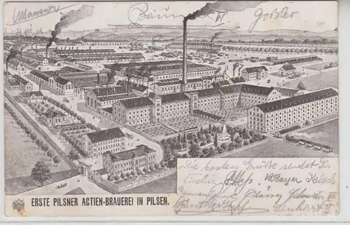 65638 Ak Premières actions Pilsner Brasserie à Plsen 1910