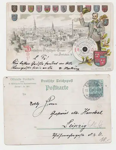 65601 GS Ak 19. Mitteldeutsches Bundesschiessen Zwickau 1901