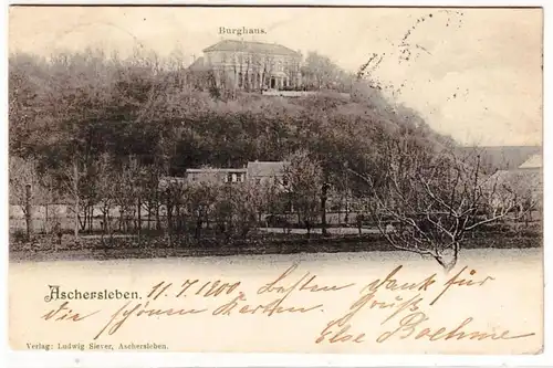 65585 Ak Aschersleben Burghaus 1900