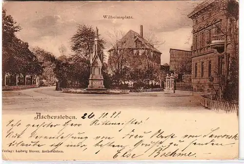 65583 Ak Aschersleben Wilhelmsplatz 1899