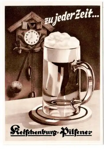 65550 Publicité Ak "Ketschenburg Pilsener" vers 1940