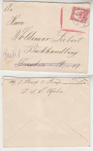 65486 Brief Deutsch Südwestafrika mit Stempel Warmbad 8 Kompagnie 1911