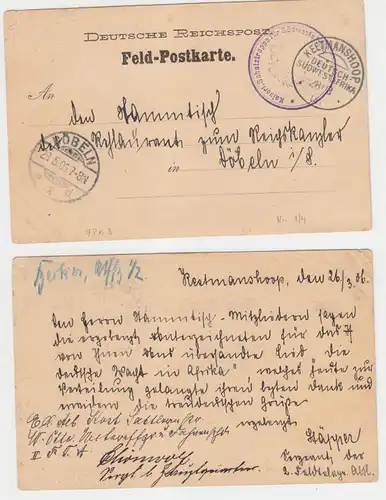 65483 Carte postale allemande Afrique du Sud-Ouest avec cachet de la troupe Keetmannshoop 1906