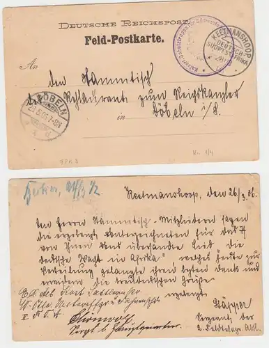 65483 Feldpostkarte Deutsch Südwestafrika mit Truppenstempel Keetmannshoop 1906