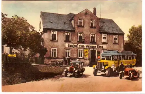 65461 Ak Claussnitz Gasthof au Ross blanc vers 1910