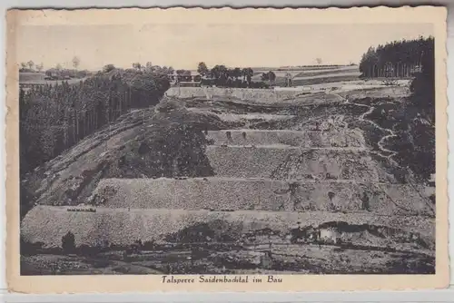 65405 Ak Talsperre Saidenbachtal im Bau 1930