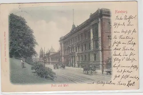 65385 Ak Hamburg Post und Wall 1900