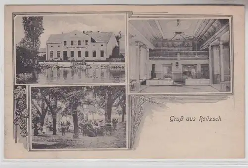 65304 Mehrbild Ak Gruß aus Roitzsch bei Wurzen Gasthof um 1920