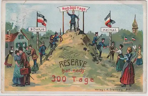 65300 Militär Ak Reserve hat noch 300 Tage 1910